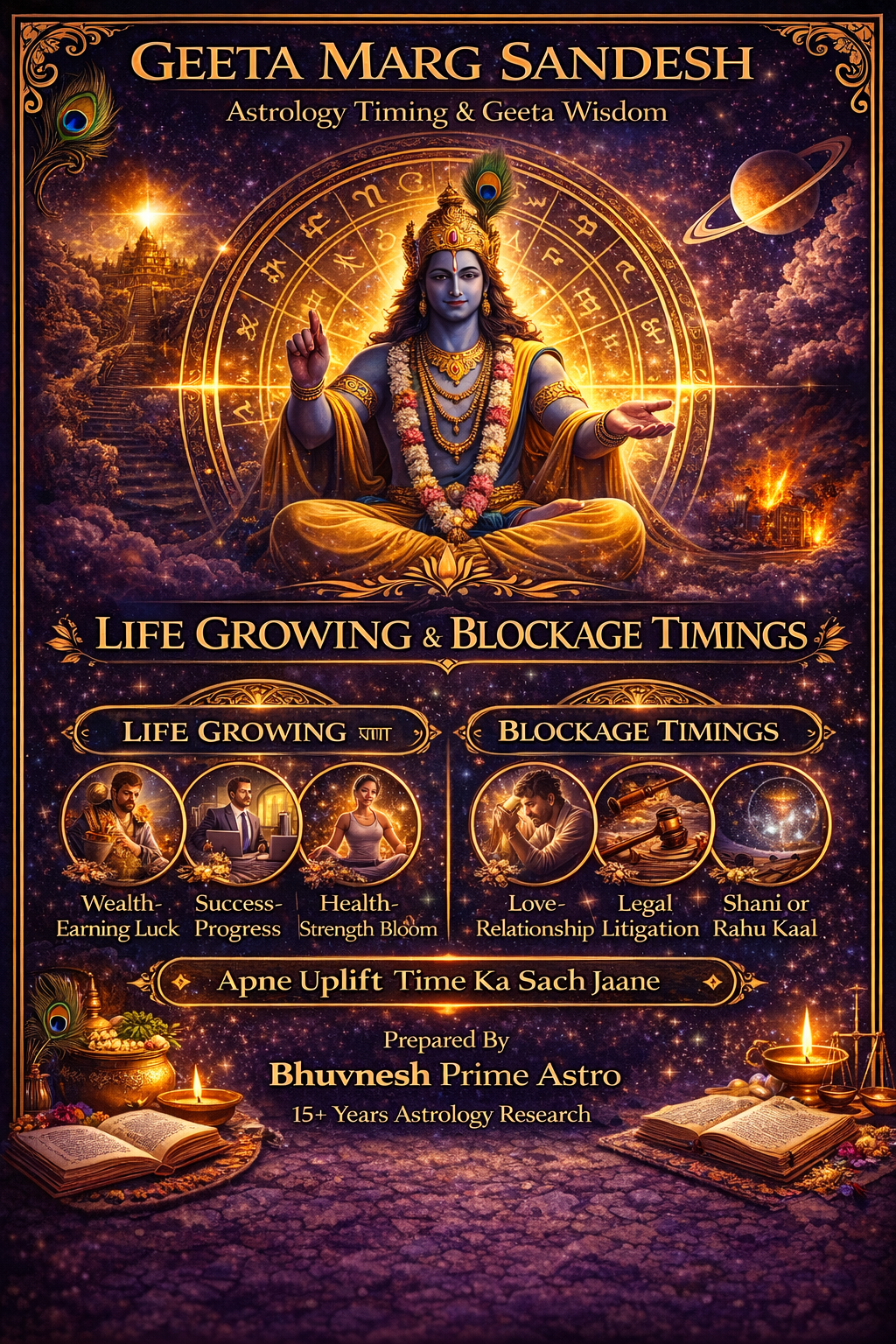life growing and blockage timing