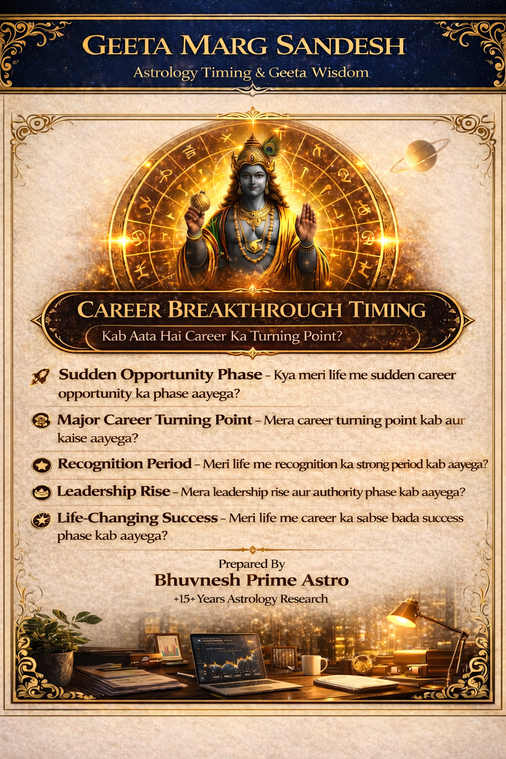 career breakthrough timing. career ka turning point